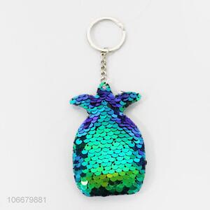 Fashion Sequins Key Ring Pineapple Shape Key Chain