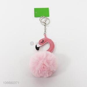 Good Quality Flamingo Shape Key Ring Pendant