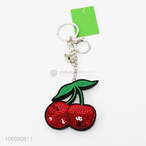 Fashion Colorful Cherry Shape Key Ring Pendant