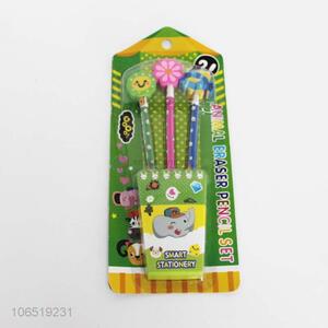 Cheap and good quality animal eraser pencil set