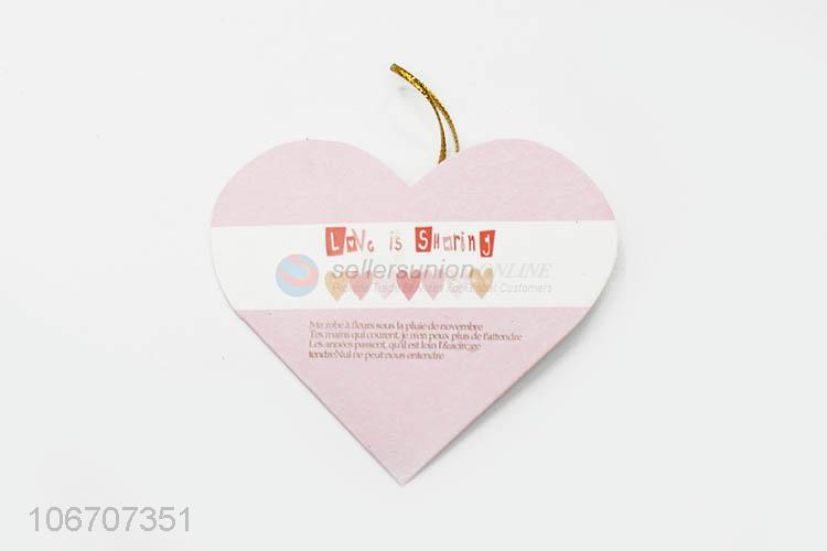 High-quality factory custom logo heart shape paper greeting card