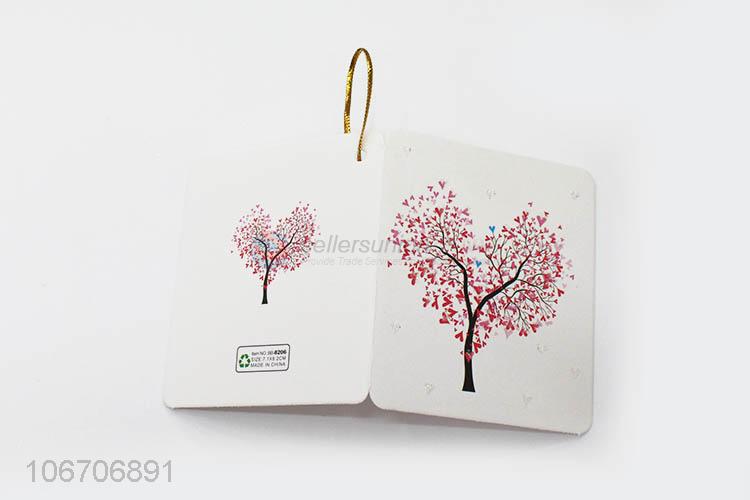 Latest style rectangle flower printed paper greeting card