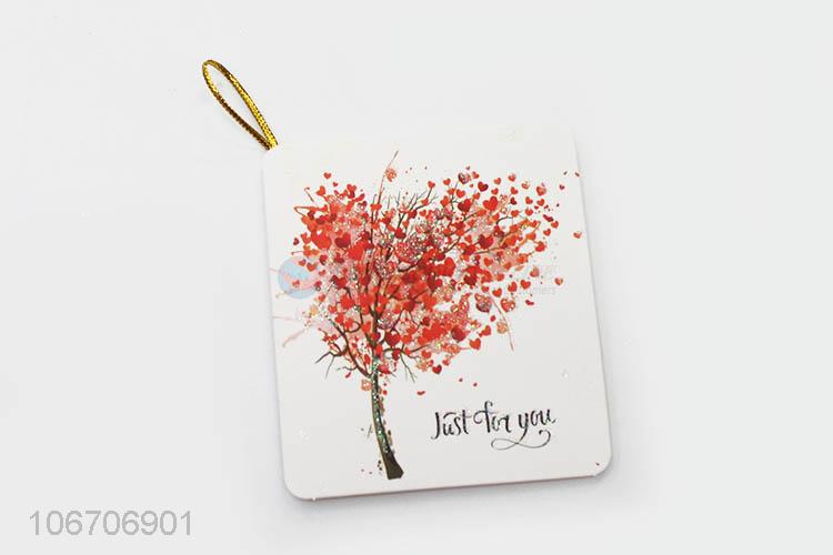 China manufacturer rectangle flower printed paper greeting card