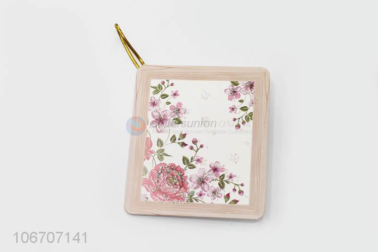 Wholesale custom rectangle flower printed paper greeting card