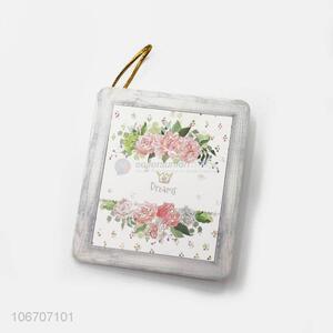 Best selling rectangle flower printed paper greeting card