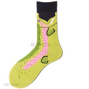 Wholesale Custom Men Mid-Calf Length Knitting Breathable Socks