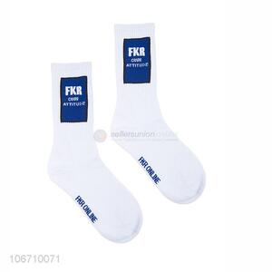 Wholesale Fashion Design Mid-Calf Happy Mens Cotton Socks