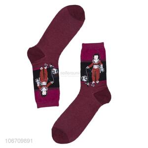 Wholesale Men'S Fashion Mid-Calf Length Sock Cotton Socks