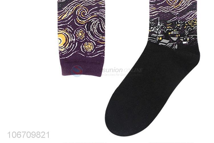 Wholesale Creative Men Socks Cotton Mid-Calf Long Socks