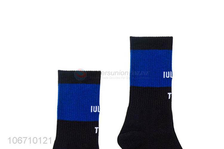 Custom Design Modern Style Mid Calf Crew Socks Mens Cotton Socks