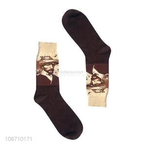 Factory Wholesale Cotton Sport Sock Mid Calf Men Socks Happy Socks