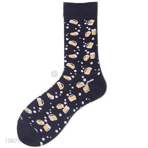 New Design Men Comfortable Mid-Calf Length Sock Cotton Socks