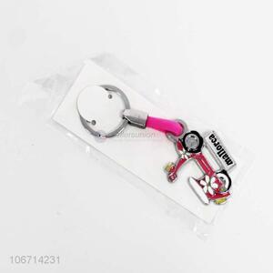 Low price enameled zinc alloy key chain fashion souvenir