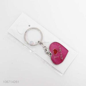 Fashion heart shaped zinc alloy key chain fashion souvenir