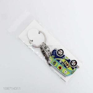 Custom bus shaped zinc alloy key chain fashion souvenir