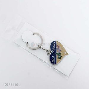 Wholesale heart shaped zinc alloy key chain fashion souvenir