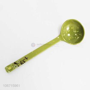 New design flower printed melamine soup ladle with long handle