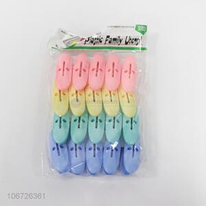 Wholesale 20pcs colorful plastic laundry pegs clothes pegs