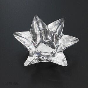 New Design Star Shape Candleholder Glass Candlestick