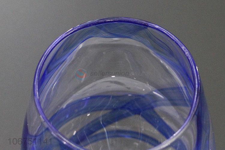 Top Quality Glass Water Cup Blue Tummy Cup