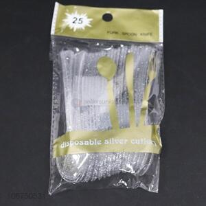 New products 25pcs disposable plastic spoon plastic cutlery