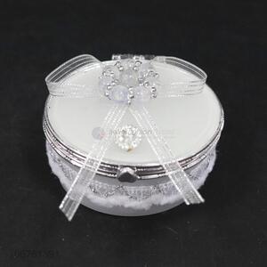 Good Quality Round White Plastic Jewelry Box