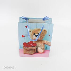 Factory price cute teddy bear printed gift bag