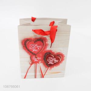 Competitive price heart printed gift bag present packing bag