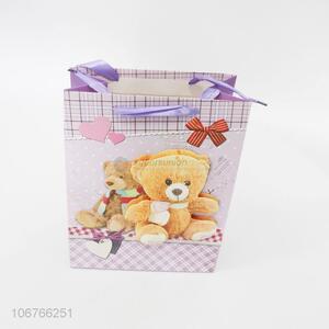 Hot selling lovely cartoon bear printed gift bag