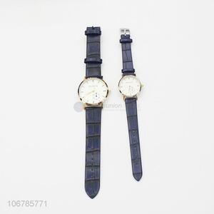 Delicate Design Fashion PU Watchband Couple Watch