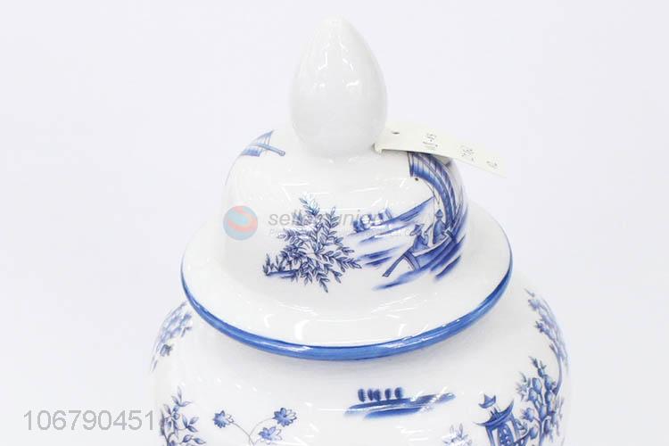 Custom Household Decoration Blue And White Porcelain Vase