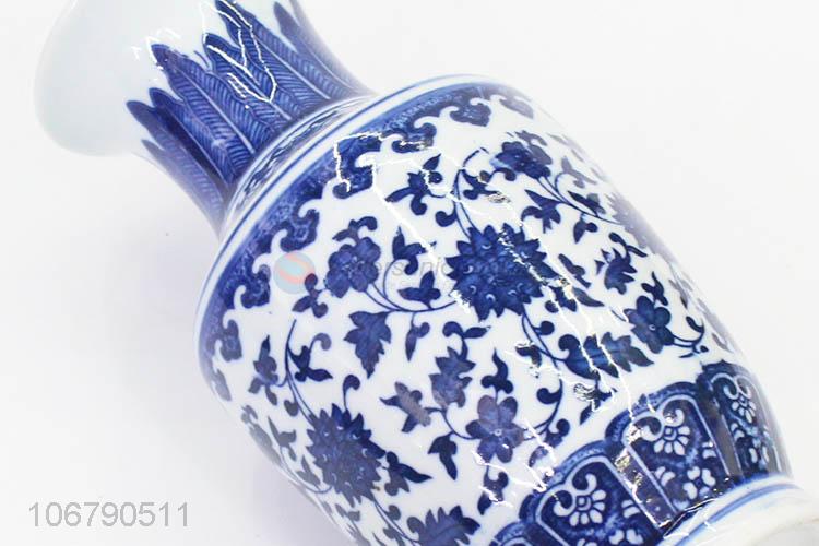 Wholesale Blue And White Porcelain Vase Popular Decoration Crafts