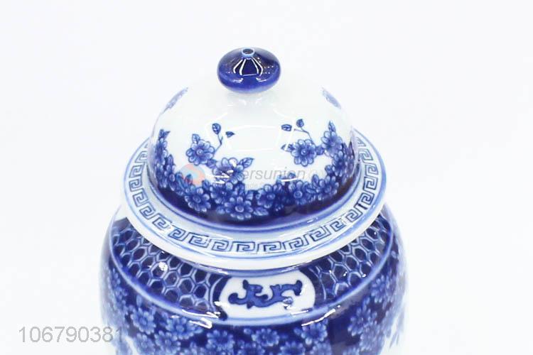 Best Quality Blue And White Porcelain Jar With Lid