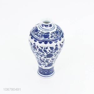 Delicate Design Household Decoration Blue And White Porcelain Vase