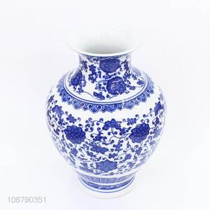 Hot Sale Fashion Decorative Crafts Blue And White Porcelain Vase