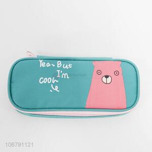 Newest cute bear printed children pen bag pencil bag