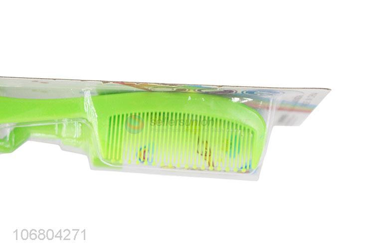 Top supplier cartoon baby hair comb hair brush with rattle