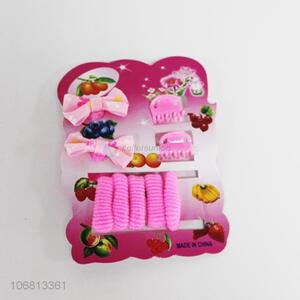 Best Sale Pink Hair Clip With Hair Rope Set