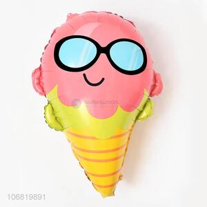 Unique Design Ice Cream Shape Colorful Foil Balloon