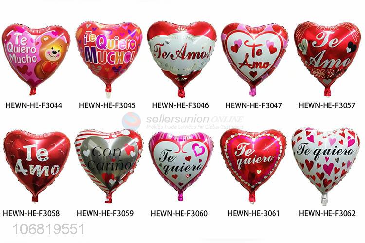 Fashion Style Colorful Heart Shape Foil Balloon