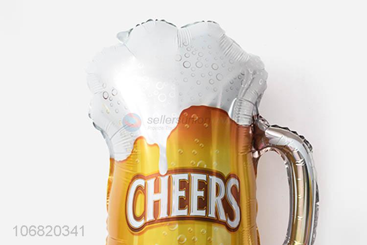 Custom Beer Mug Shape Decorative Foil Balloon