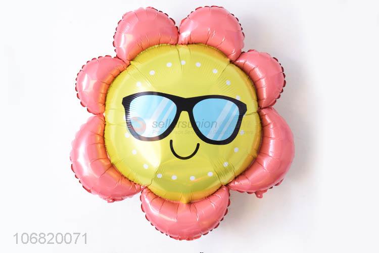 Custom Sun Flower Shape Colorful Foil Balloon Decorative Balloon