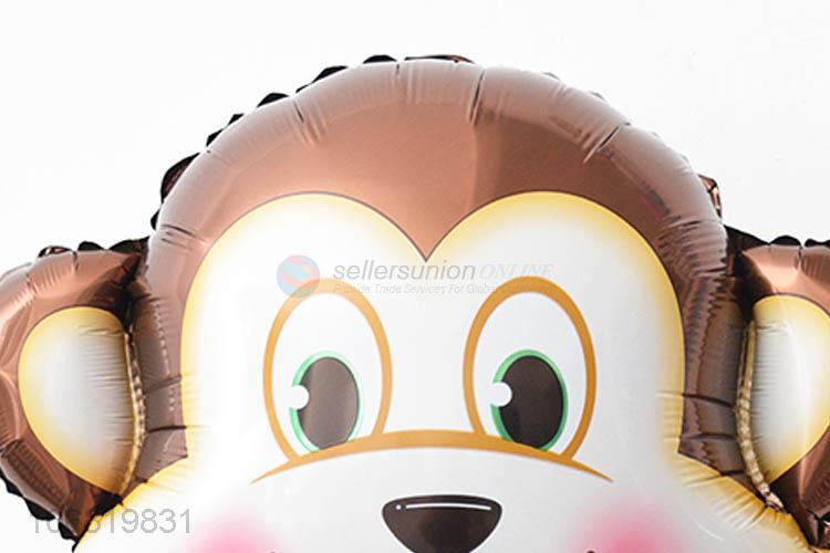 Wholesale Medium Cartoon Monkey Head Shape Foil Balloon