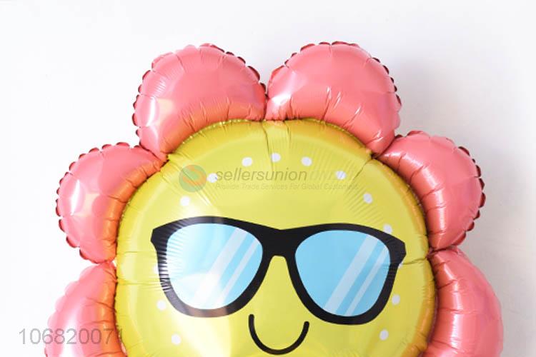 Custom Sun Flower Shape Colorful Foil Balloon Decorative Balloon