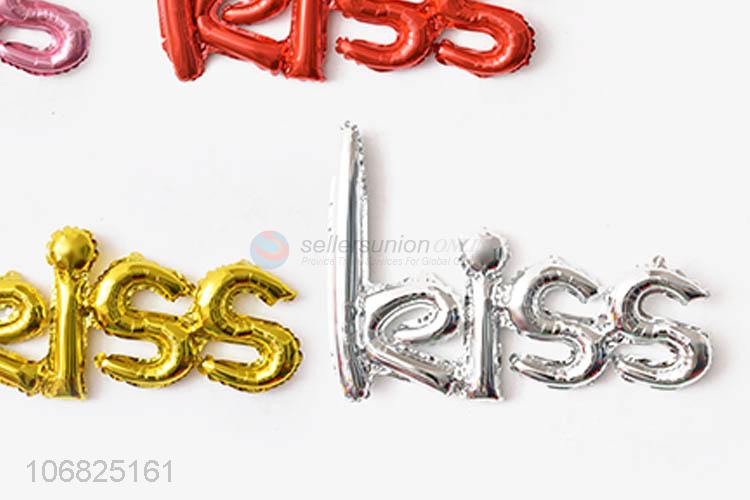 Good Quality Kiss Letters Foil Balloon For Room Decoration