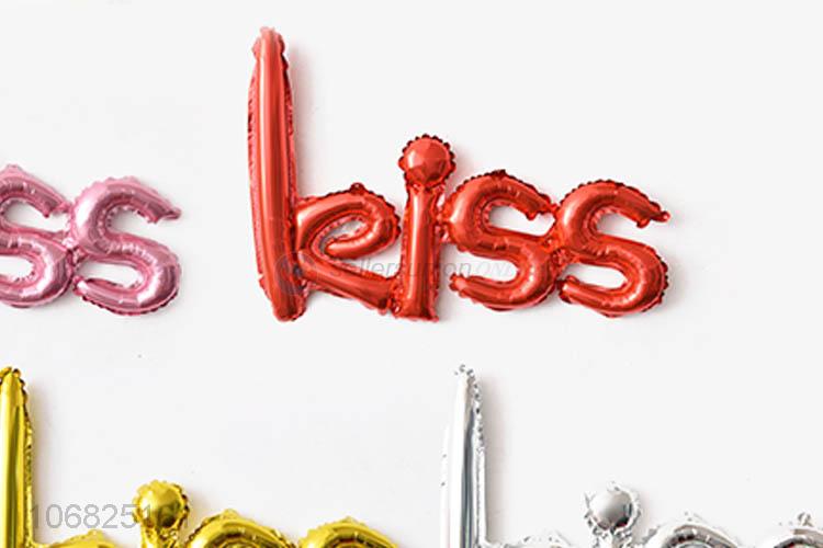 Good Quality Kiss Letters Foil Balloon For Room Decoration