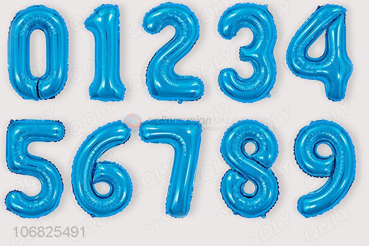 Hot Selling Colorful Thin Numbers Foil Balloon Decorative Balloon