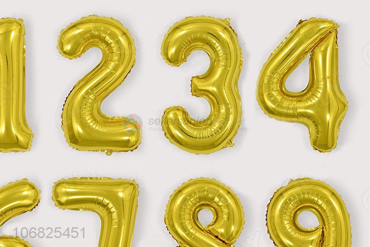 Best Quality Thin Numbers Foil Balloon Gold Balloons