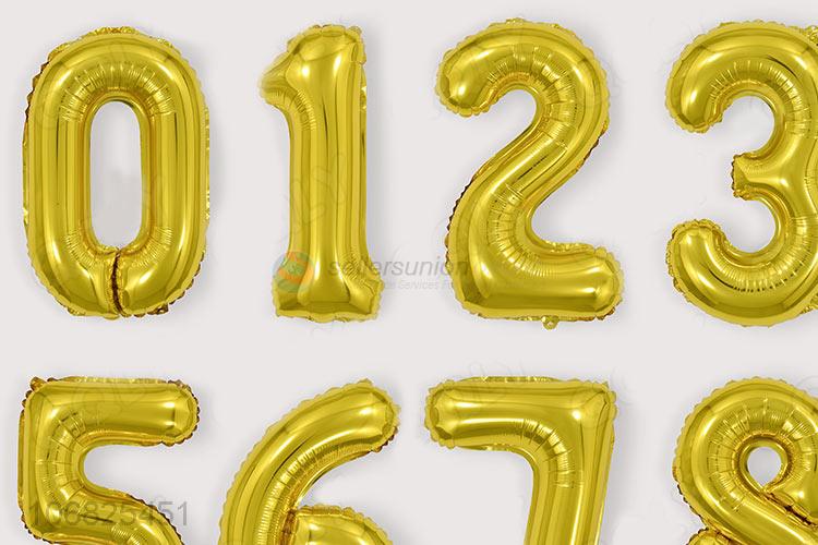 Best Quality Thin Numbers Foil Balloon Gold Balloons