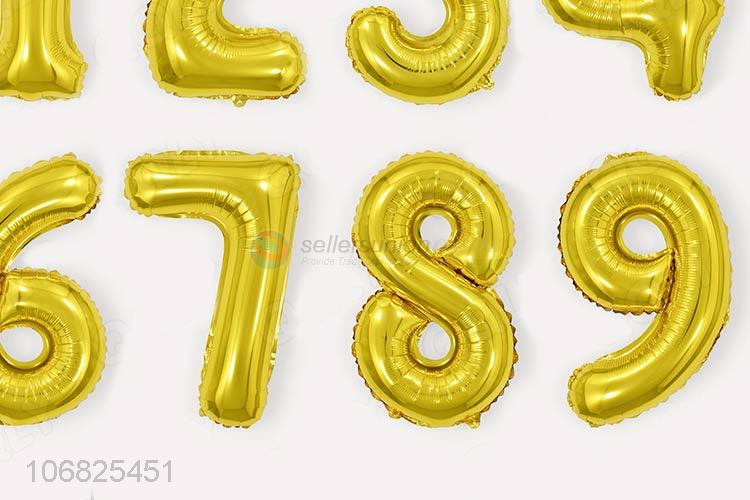 Best Quality Thin Numbers Foil Balloon Gold Balloons